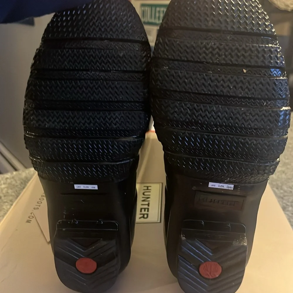 Women Hunter boots tall size 8 shiny black gloss - Picture 4 of 7